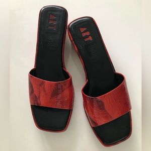 Art Effects Red Patent Mule